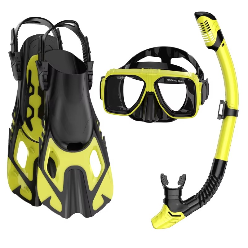 Snorkel Set - Professional 3-Piece Snorkel Diving Kit Silicone